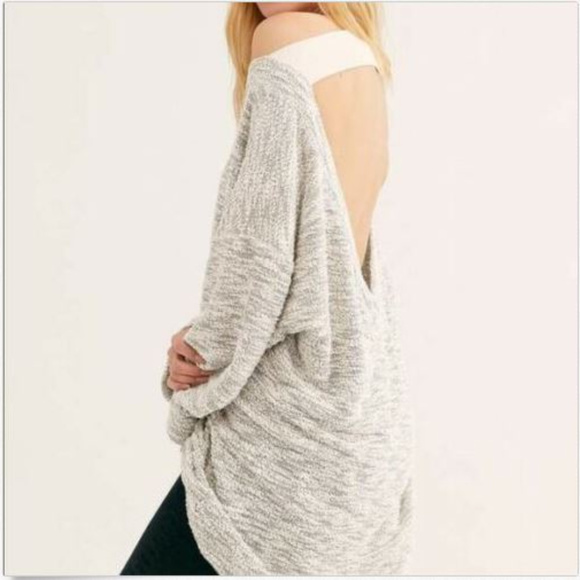 Free People FP Beach Gray Sweater Coverup NWOT - Picture 2 of 7
